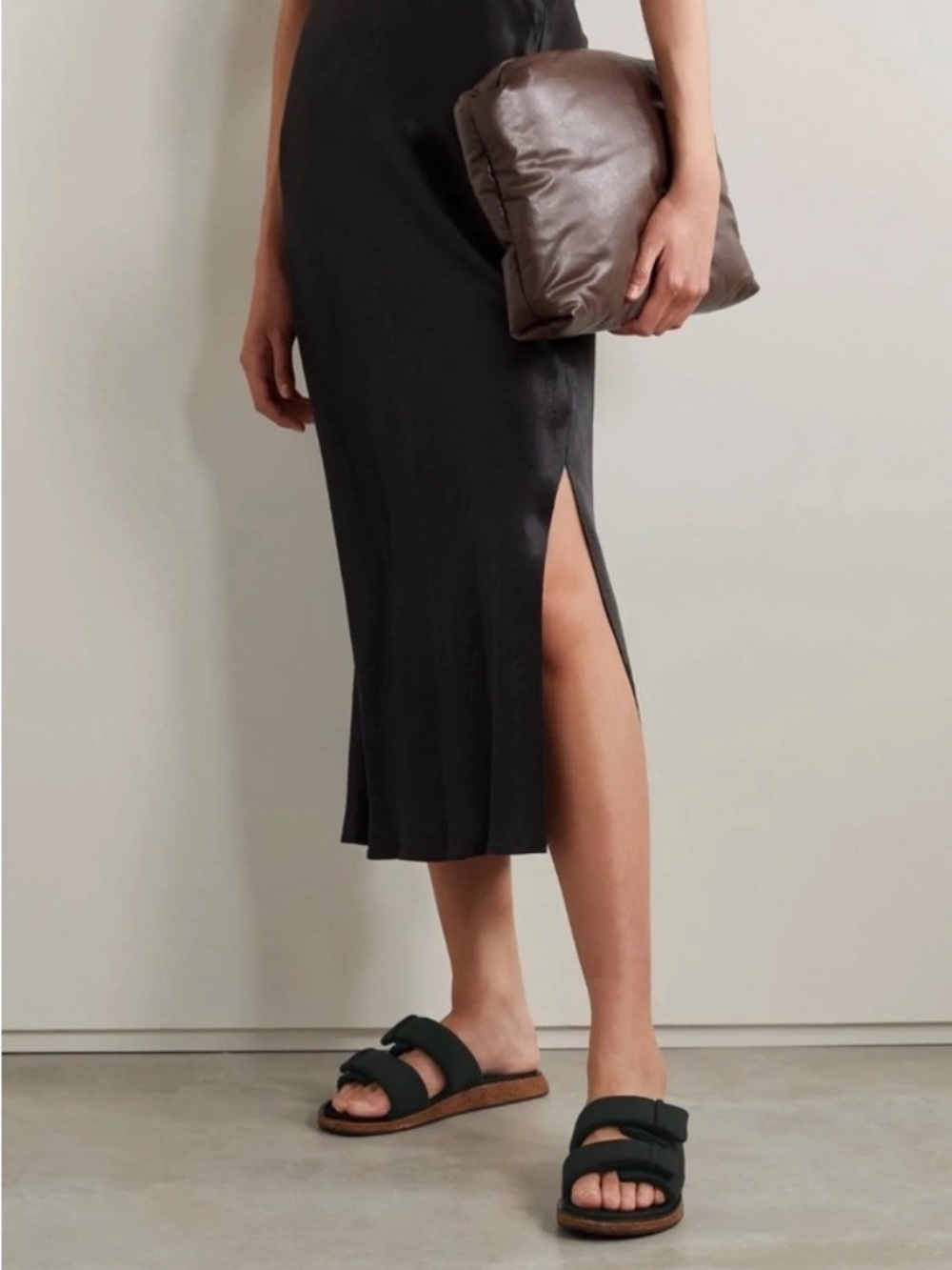 Rag & bone Women's Parque Buckled Slide Sandals Black Sz 41 US 10.5